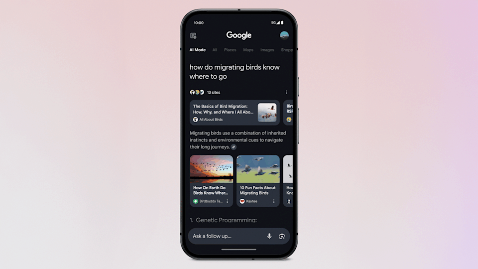Google expands artificial intelligence mode with additional research features