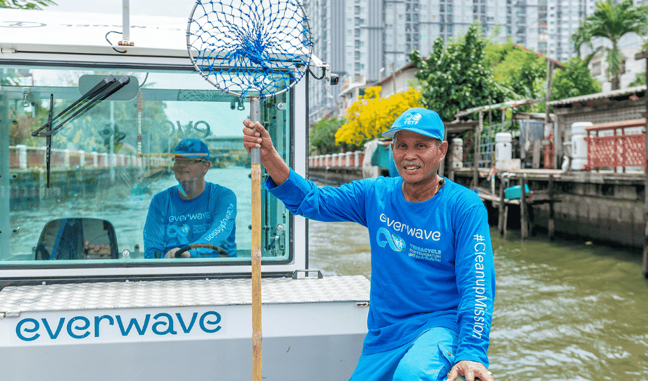 German Clintke Everwave racks new funds for its waste -collection boats that cleans the waterway